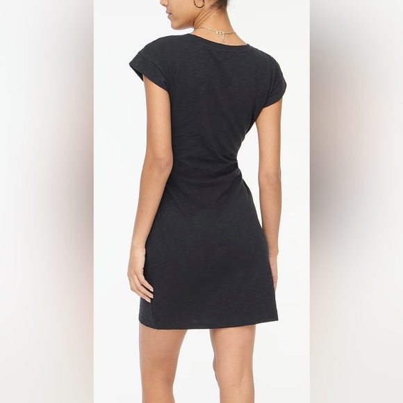 NWT JCrew Black Mini Tie Dress- Large - Picture 3 of 12